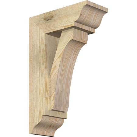 Legacy Traditional Rough Sawn Bracket W/ Offset Brace, Douglas Fir, 6W X 14D X 22H